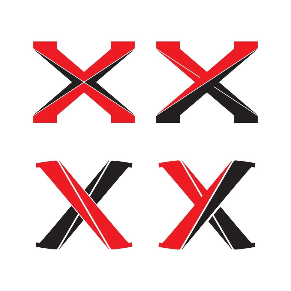 x brief logo sjabloon vector pictogram