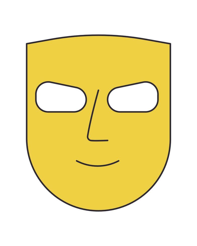 mysterie masker verbergen gezicht vlak lijn kleur geïsoleerd vector voorwerp. anoniem gezicht. bewerkbare klem kunst beeld Aan wit achtergrond. gemakkelijk schets tekenfilm plek illustratie voor web ontwerp