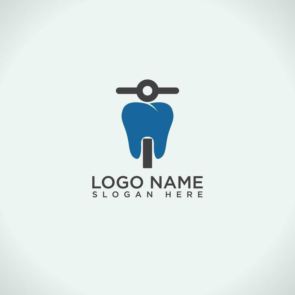 uniek vespa tandheelkundig logo ontwerp vector