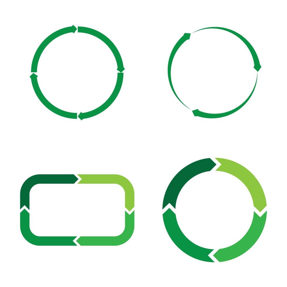 groene pijl recycle logo vector pictogrammalplaatje