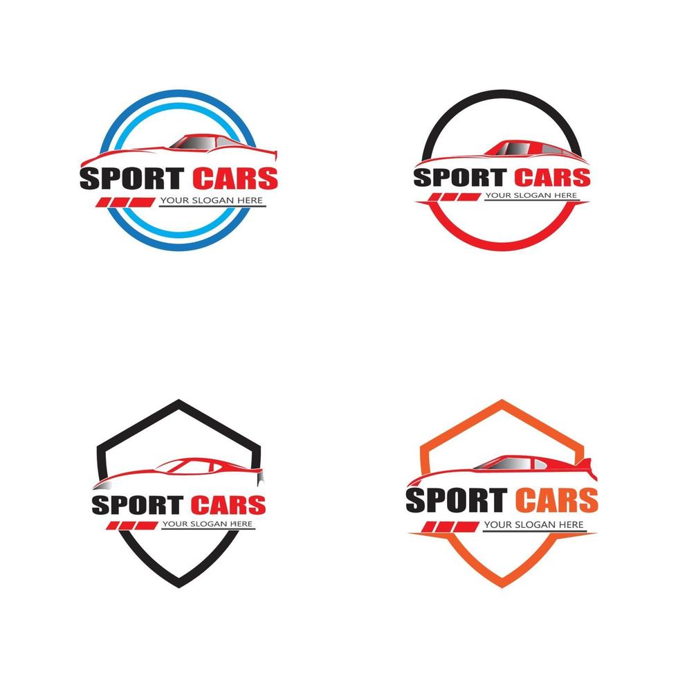 sportwagen logo sjabloon ontwerp vector