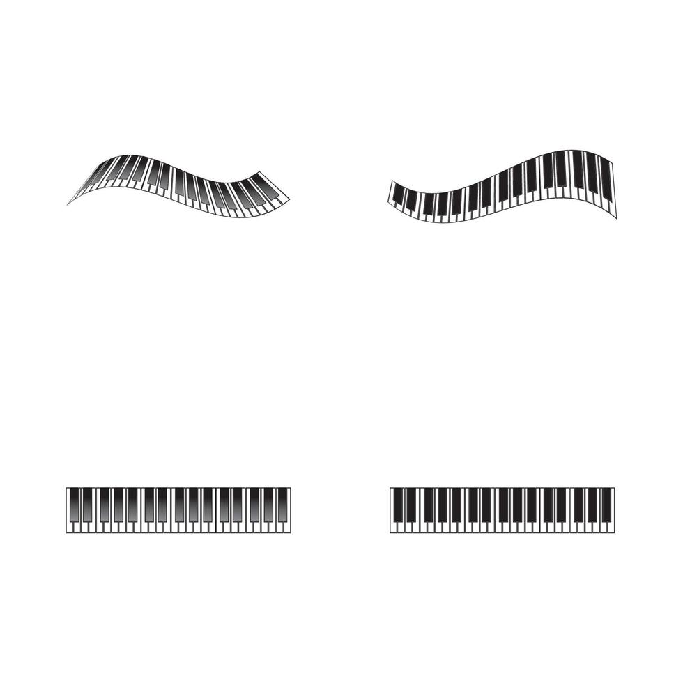 piano logo en symbool vectoren