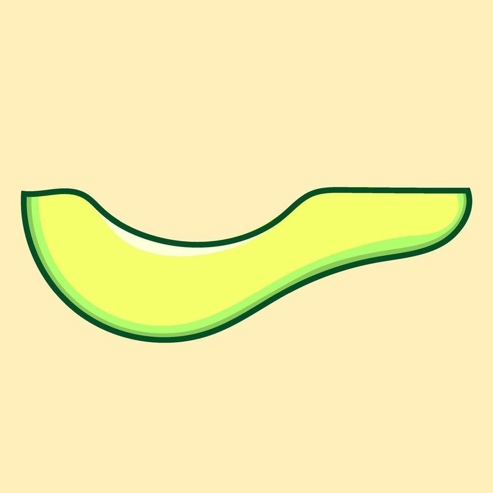 avocado vectorillustratie met gele achtergrond collectie geïsoleerd vector