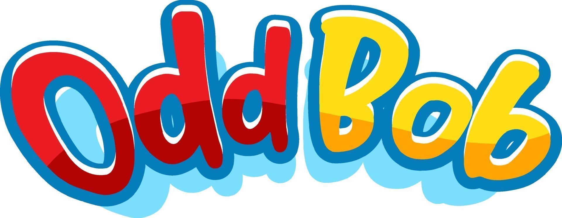 oneven bob logo lettertype ontwerp vector
