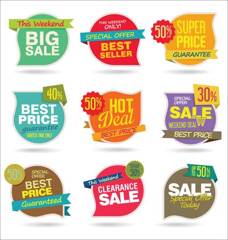 Moderne badges stickers en labels-collectie vector