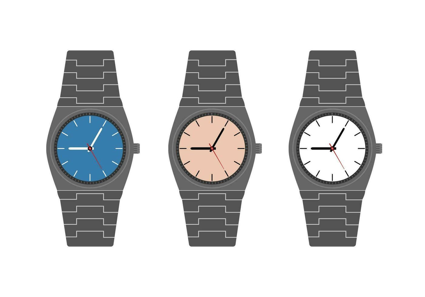 klok icoon in vlak stijl, bedrijf horloge. vector ontwerp element