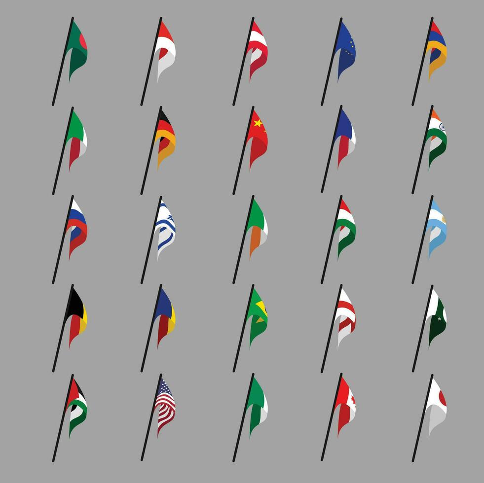 vlaggen icoon vector
