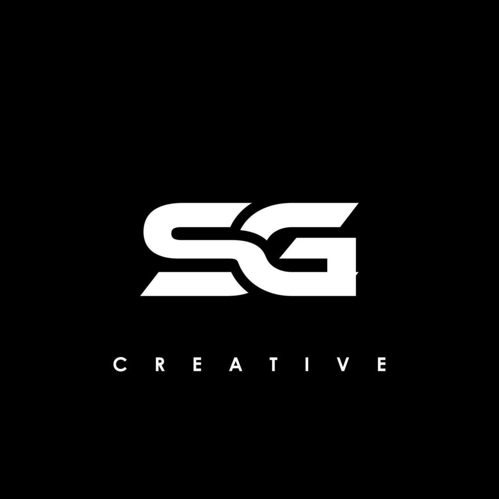 sg brief eerste logo ontwerp sjabloon vector illustratie