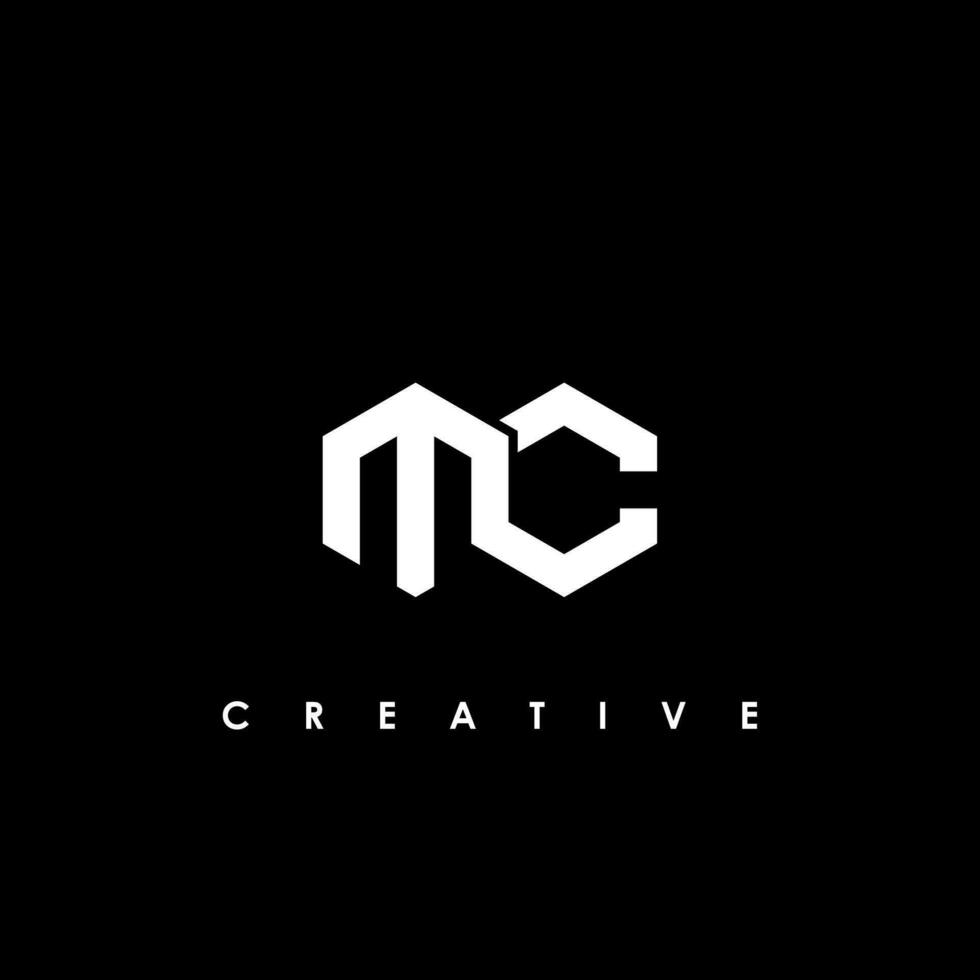 mc brief eerste logo ontwerp sjabloon vector illustratie