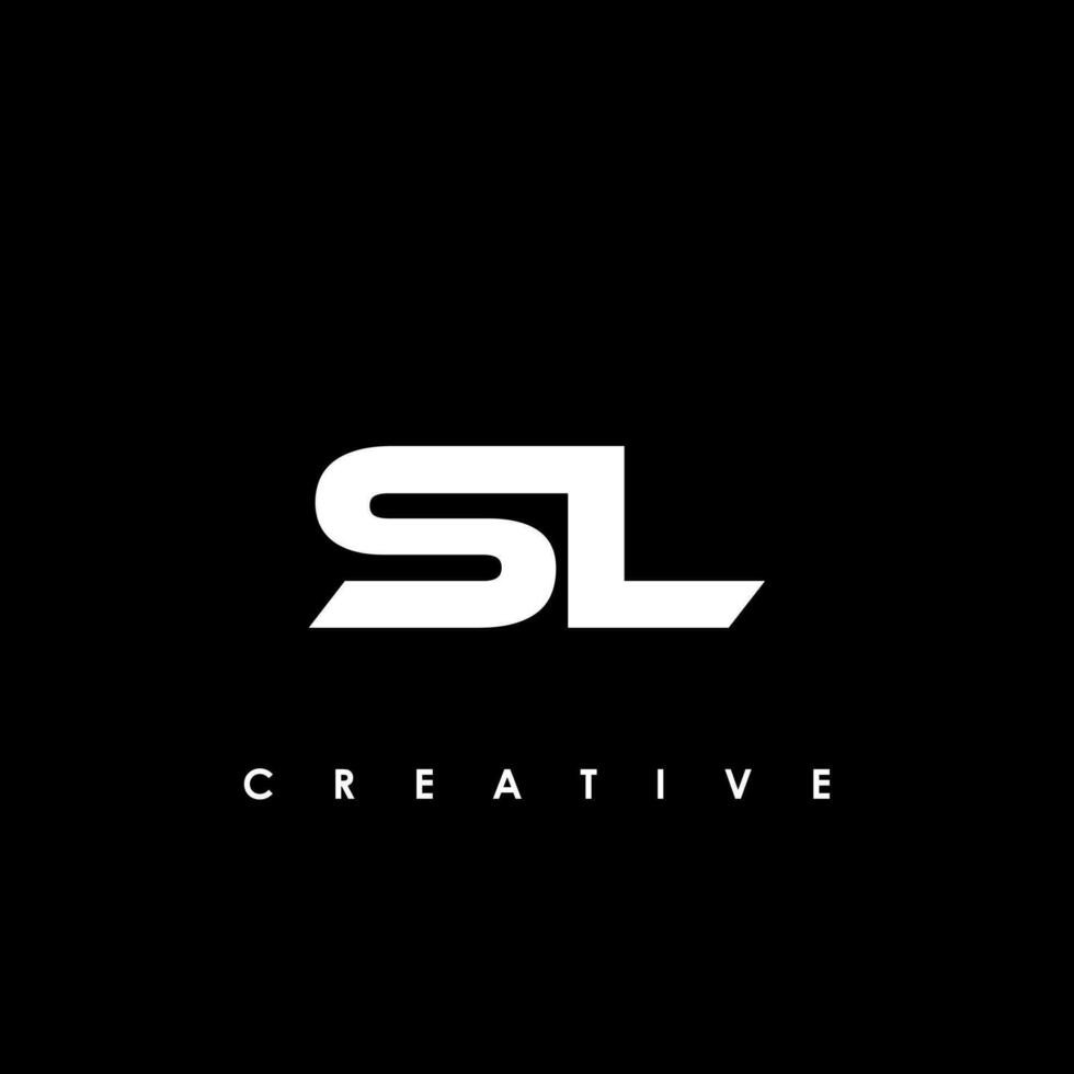 sl brief eerste logo ontwerp sjabloon vector illustratie