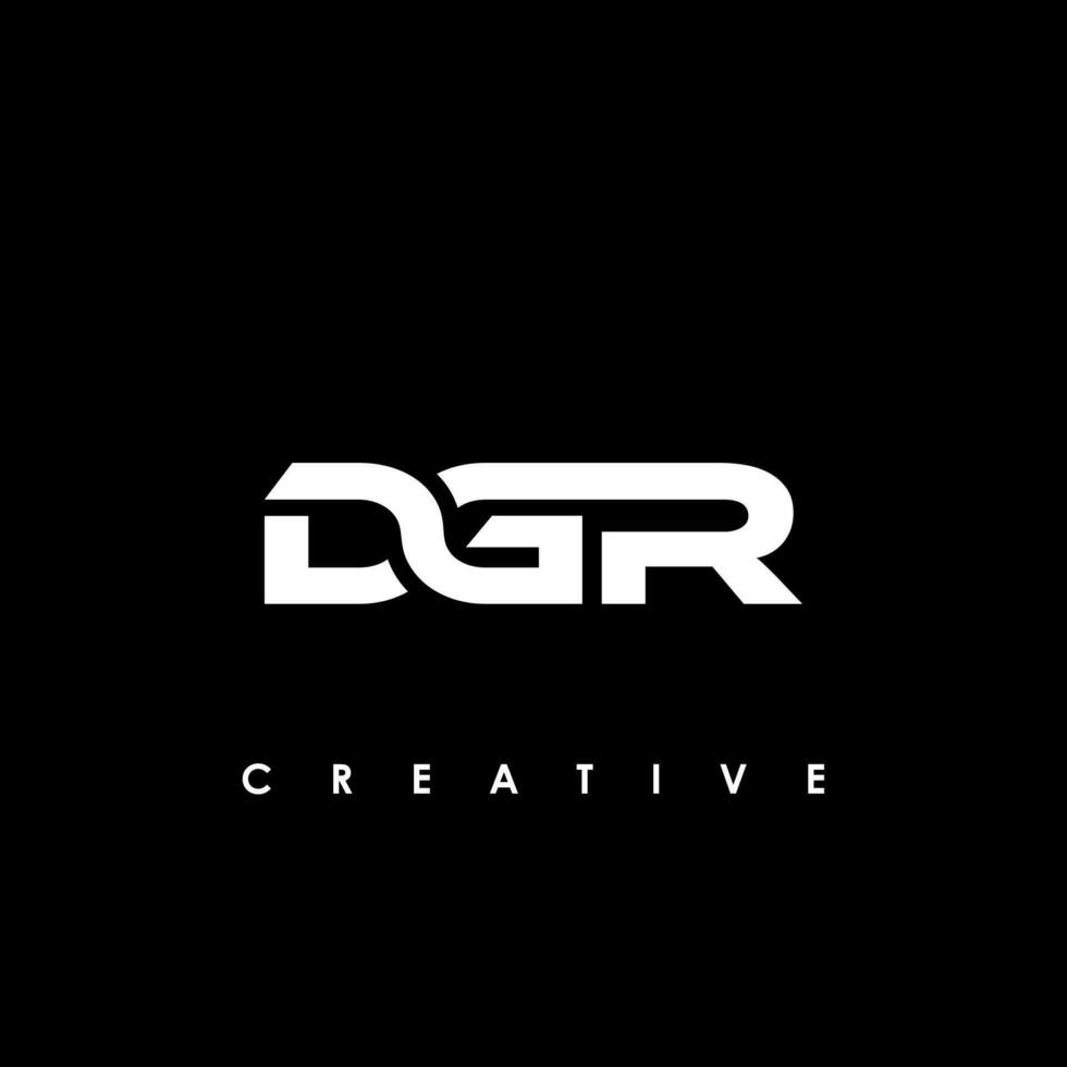 dgr brief eerste logo ontwerp sjabloon vector illustratie