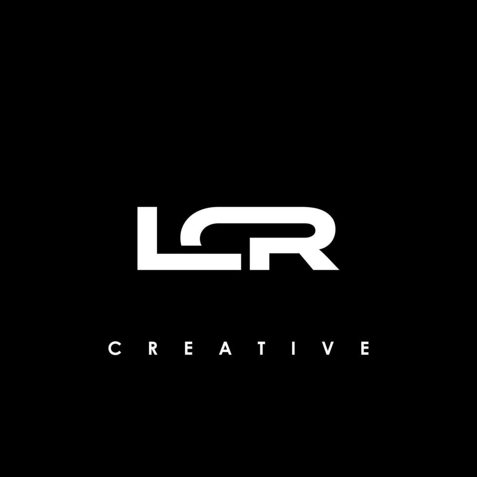 lcr brief eerste logo ontwerp sjabloon vector illustratie