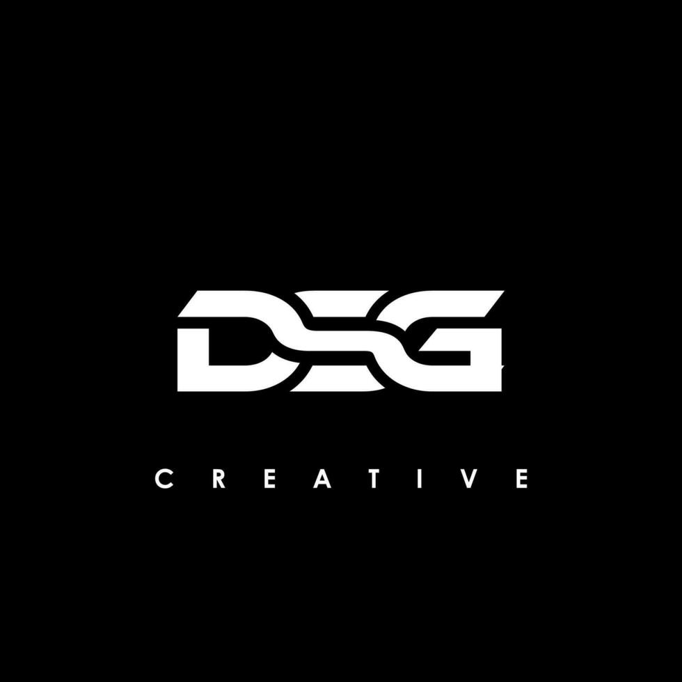 dsg brief eerste logo ontwerp sjabloon vector illustratie