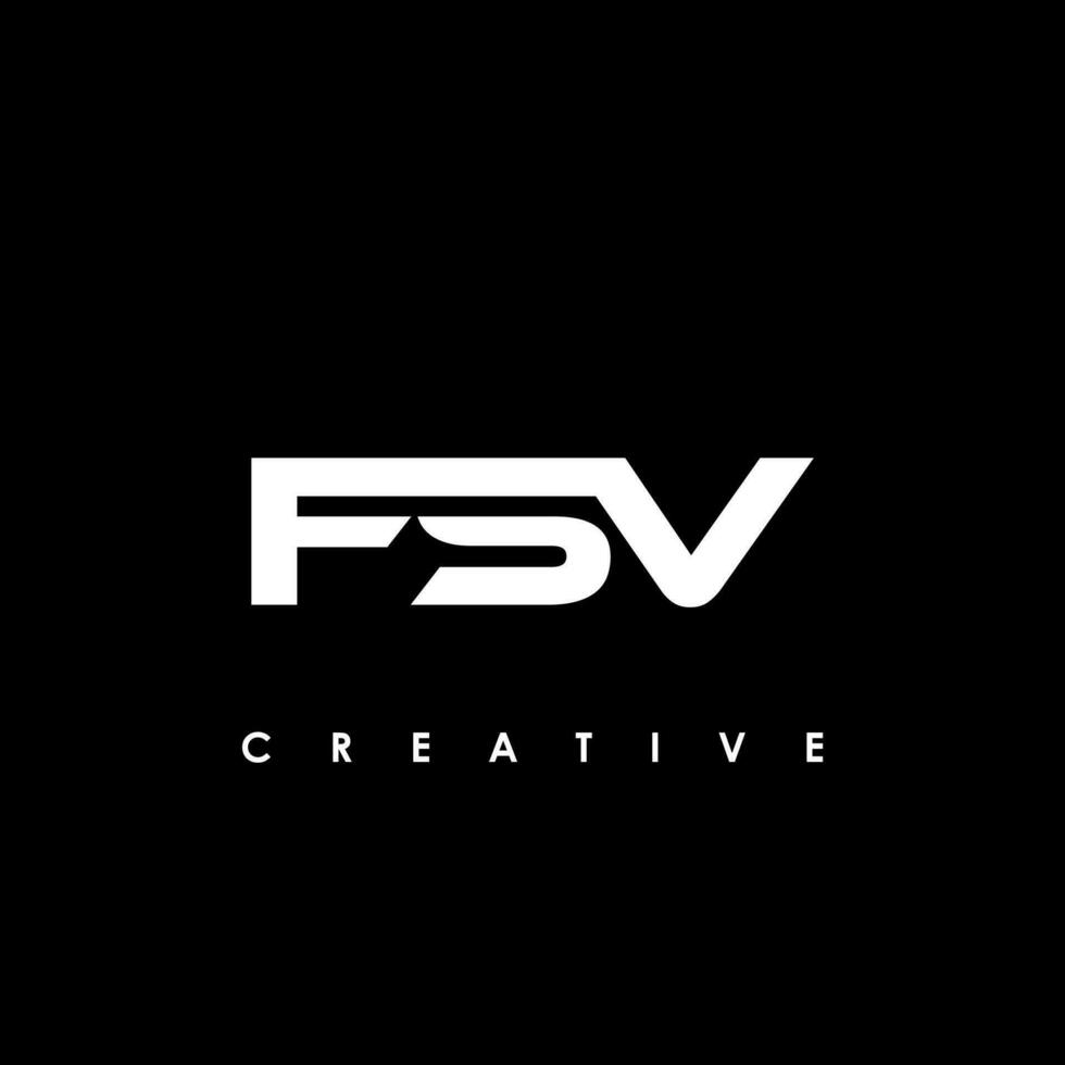 fsv brief eerste logo ontwerp sjabloon vector illustratie