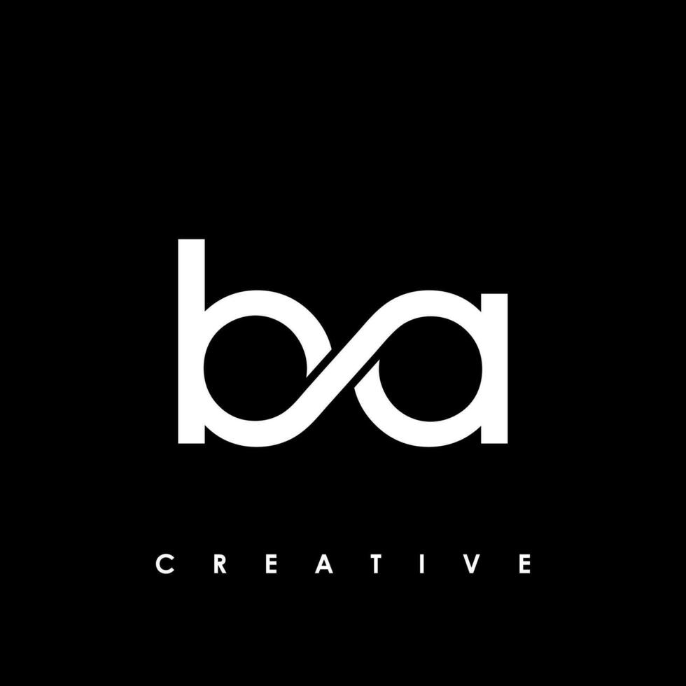 ba brief eerste logo ontwerp sjabloon vector illustratie