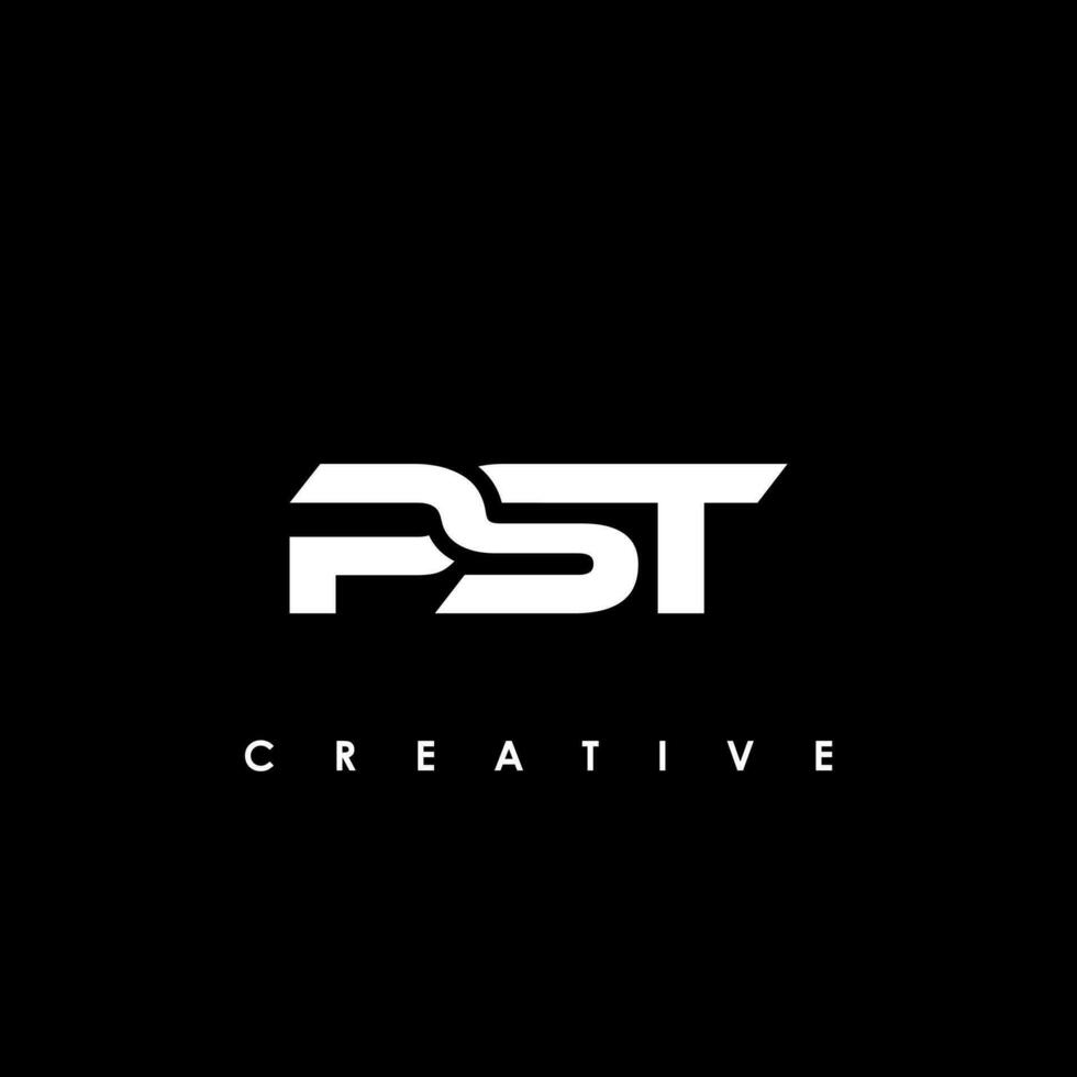 pst brief eerste logo ontwerp sjabloon vector illustratie