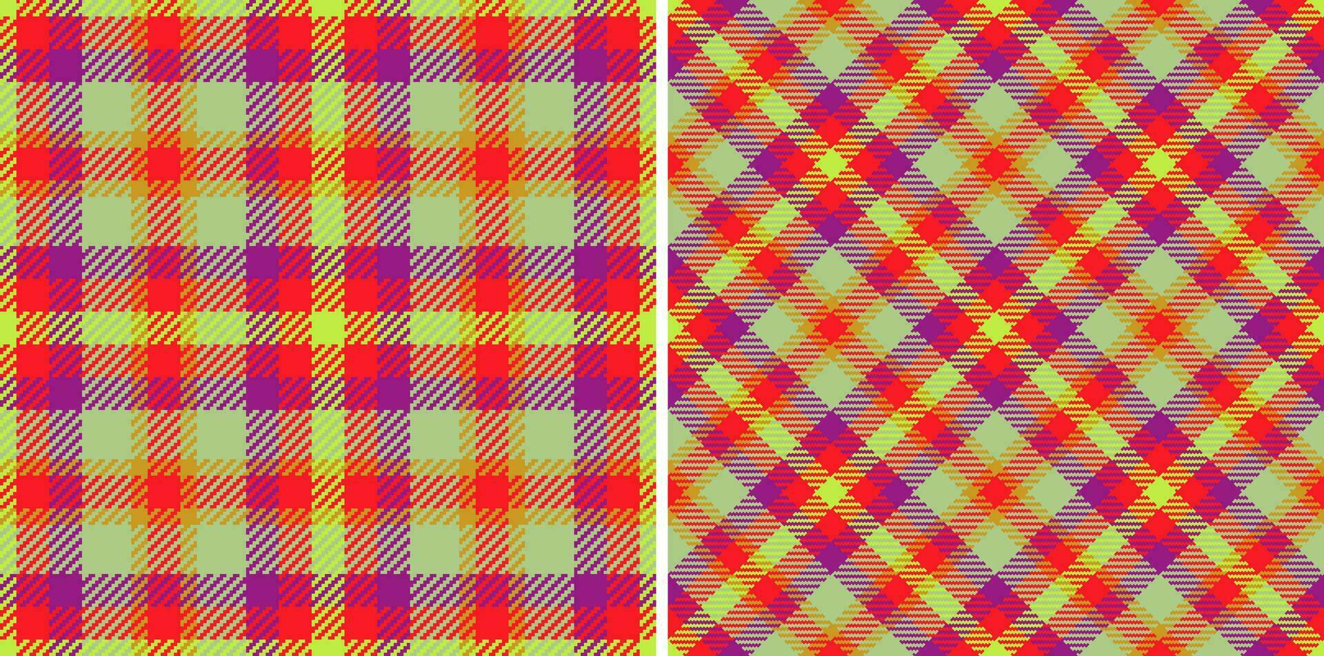 achtergrond kleding stof Schotse ruit van controleren structuur naadloos met een patroon textiel plaid vector. vector