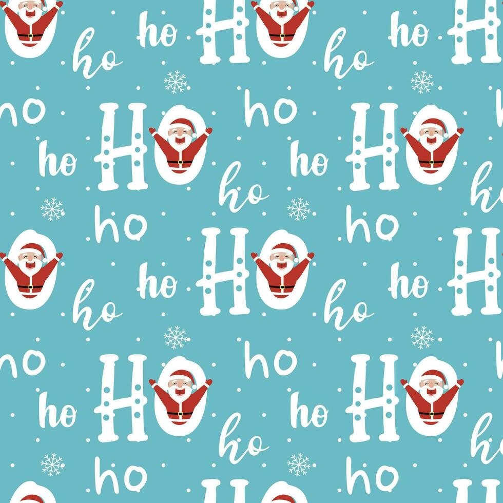 ho-ho-ho-ho-naadloos patroon. grappig Kerstmis achtergrond voor geschenk inpakken. vector