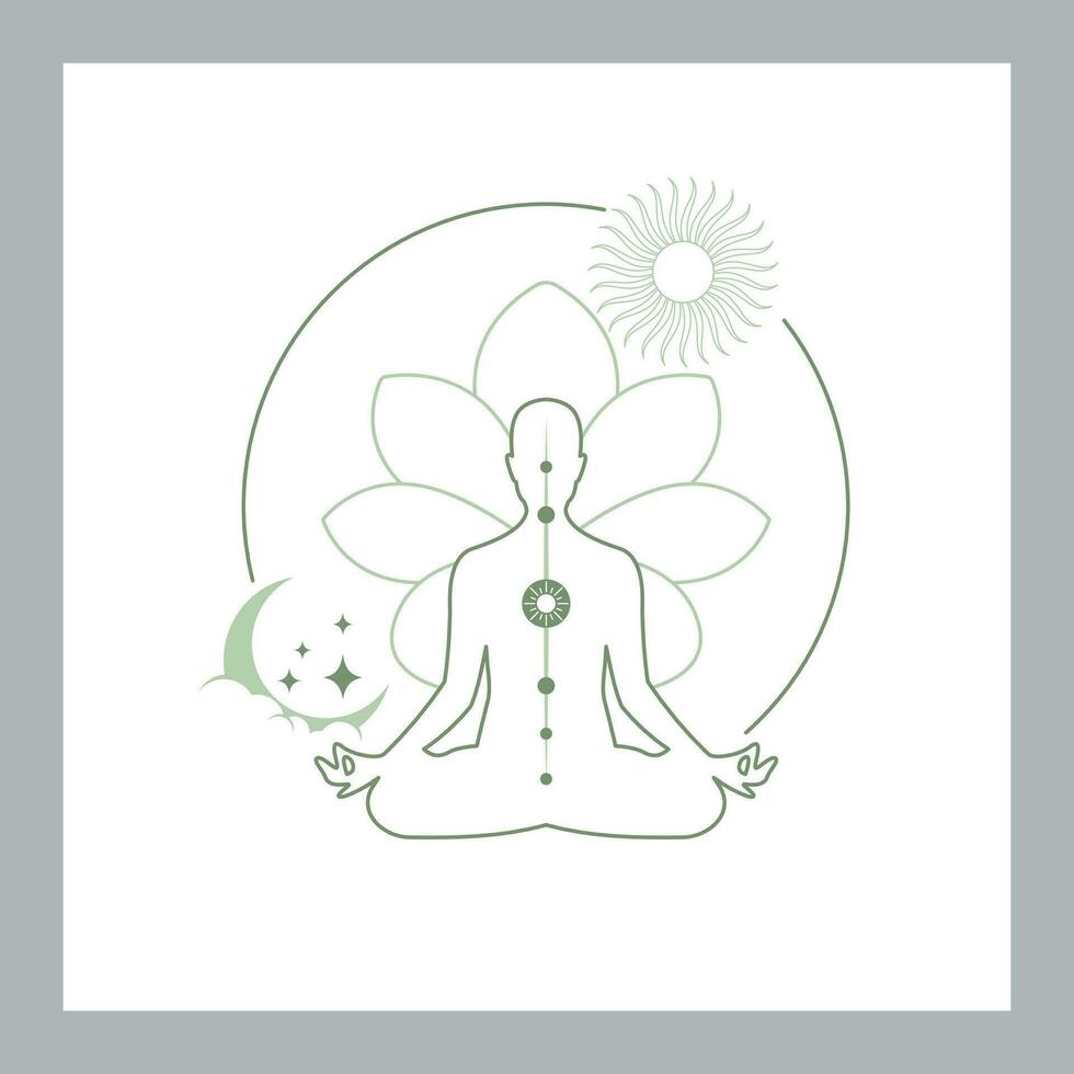 reiki yoga meditatie beeld vector