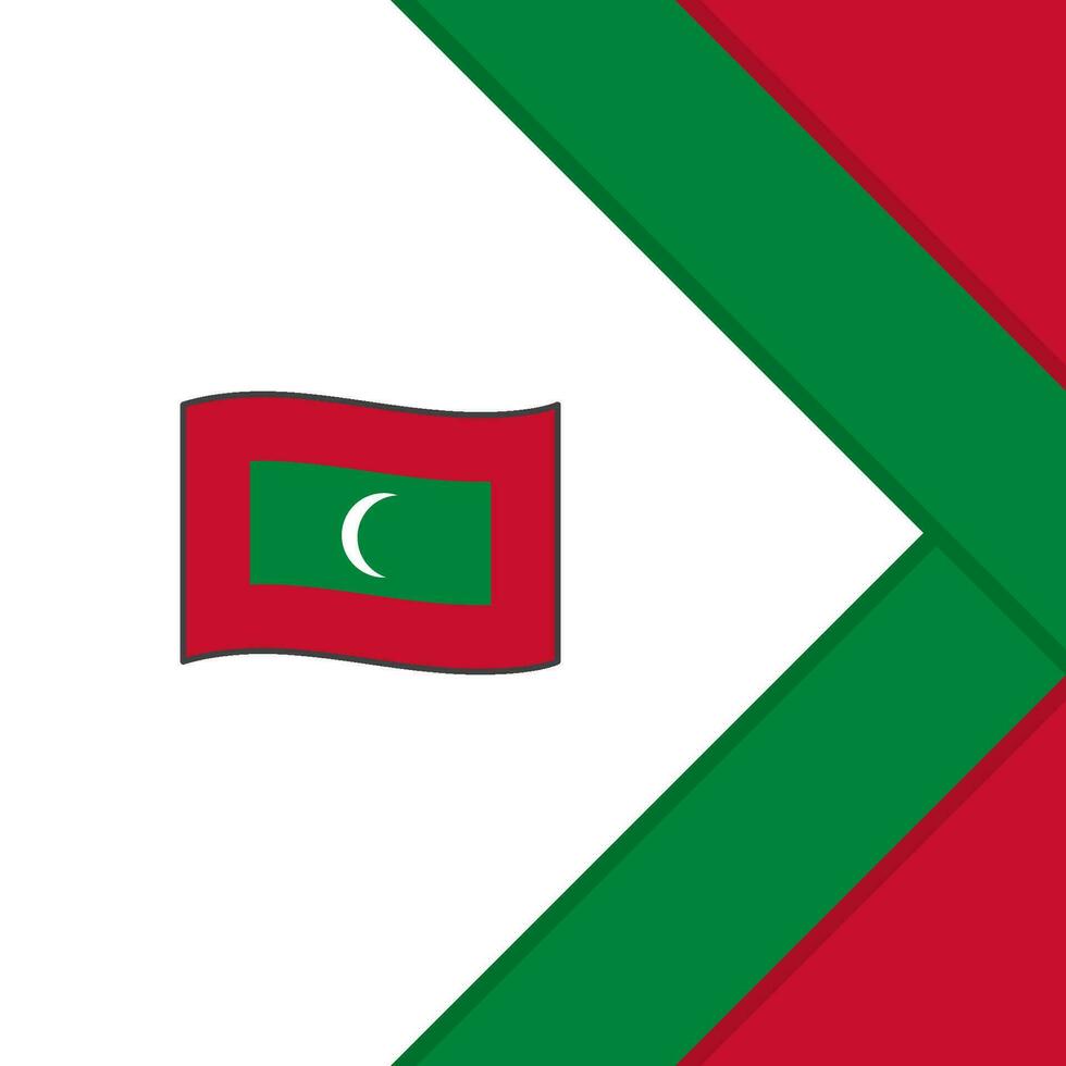 Maldiven vlag abstract achtergrond ontwerp sjabloon. Maldiven onafhankelijkheid dag banier sociaal media na. Maldiven tekenfilm vector