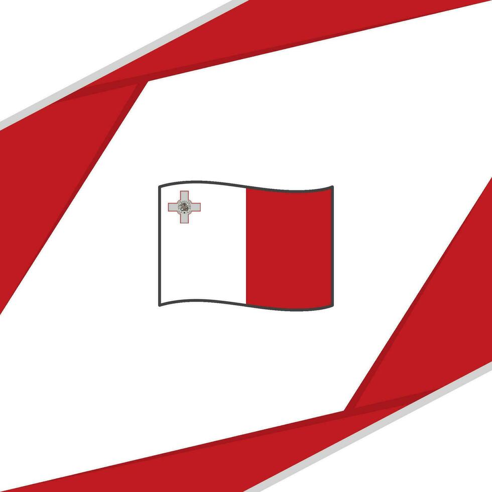 Malta vlag abstract achtergrond ontwerp sjabloon. Malta onafhankelijkheid dag banier sociaal media na. Malta vector