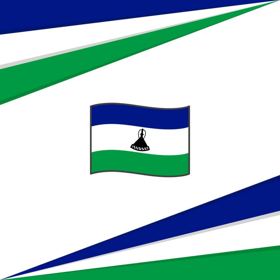 Lesotho vlag abstract achtergrond ontwerp sjabloon. Lesotho onafhankelijkheid dag banier sociaal media na. Lesotho ontwerp vector