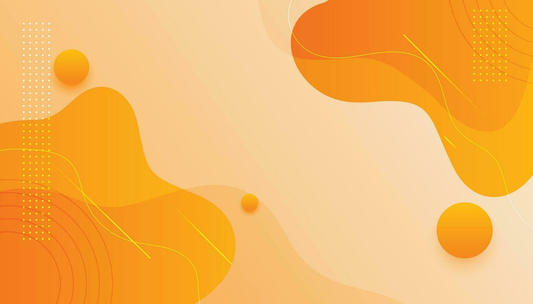 abstract oranje achtergrond met cirkels en dots vector