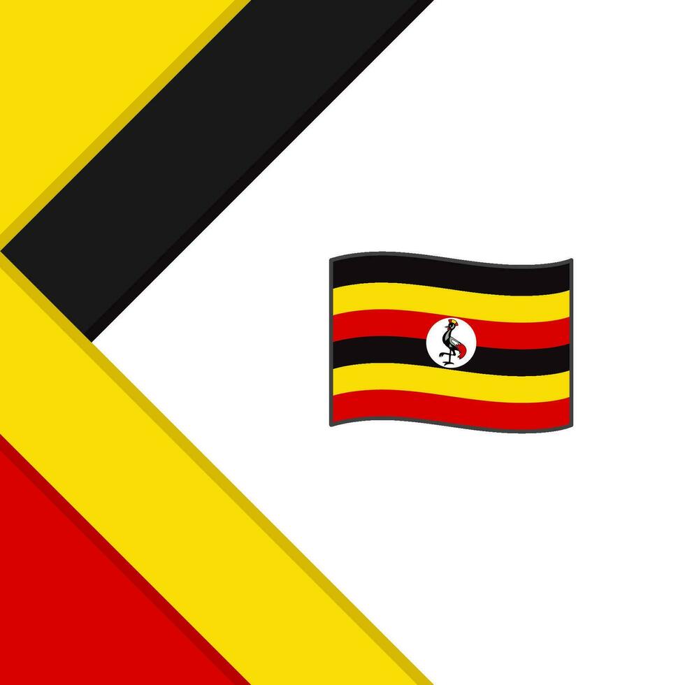 Oeganda vlag abstract achtergrond ontwerp sjabloon. Oeganda onafhankelijkheid dag banier sociaal media na. Oeganda illustratie vector