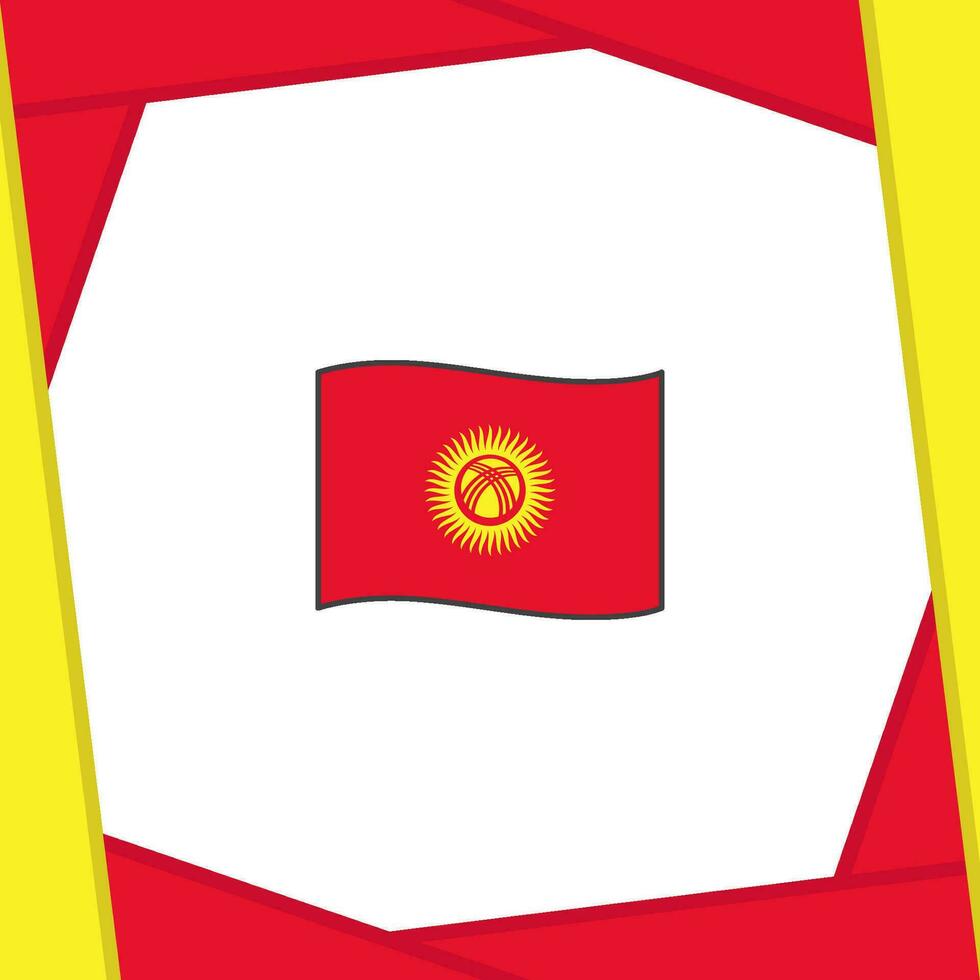 Kirgizië vlag abstract achtergrond ontwerp sjabloon. Kirgizië onafhankelijkheid dag banier sociaal media na. Kirgizië banier vector