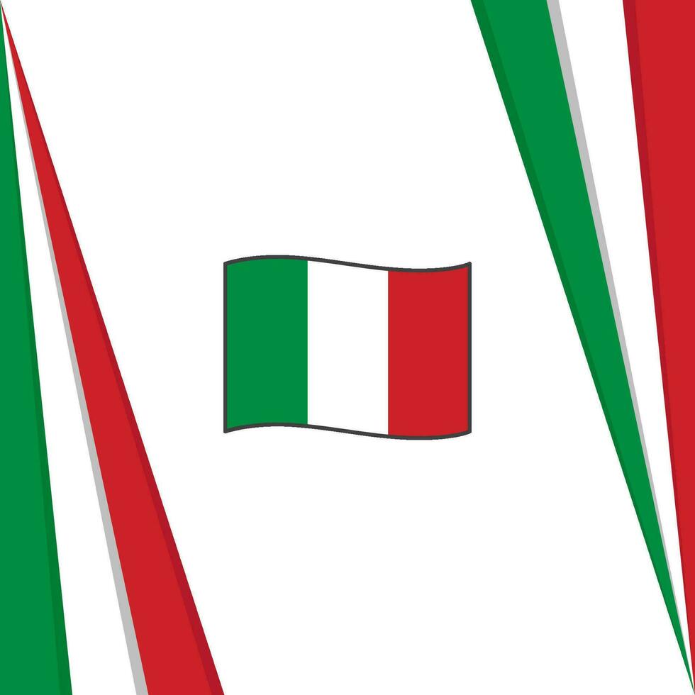 Italië vlag abstract achtergrond ontwerp sjabloon. Italië onafhankelijkheid dag banier sociaal media na. Italië vlag vector