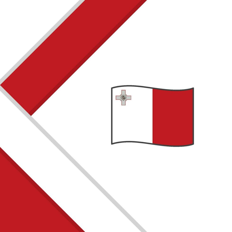 Malta vlag abstract achtergrond ontwerp sjabloon. Malta onafhankelijkheid dag banier sociaal media na. Malta illustratie vector