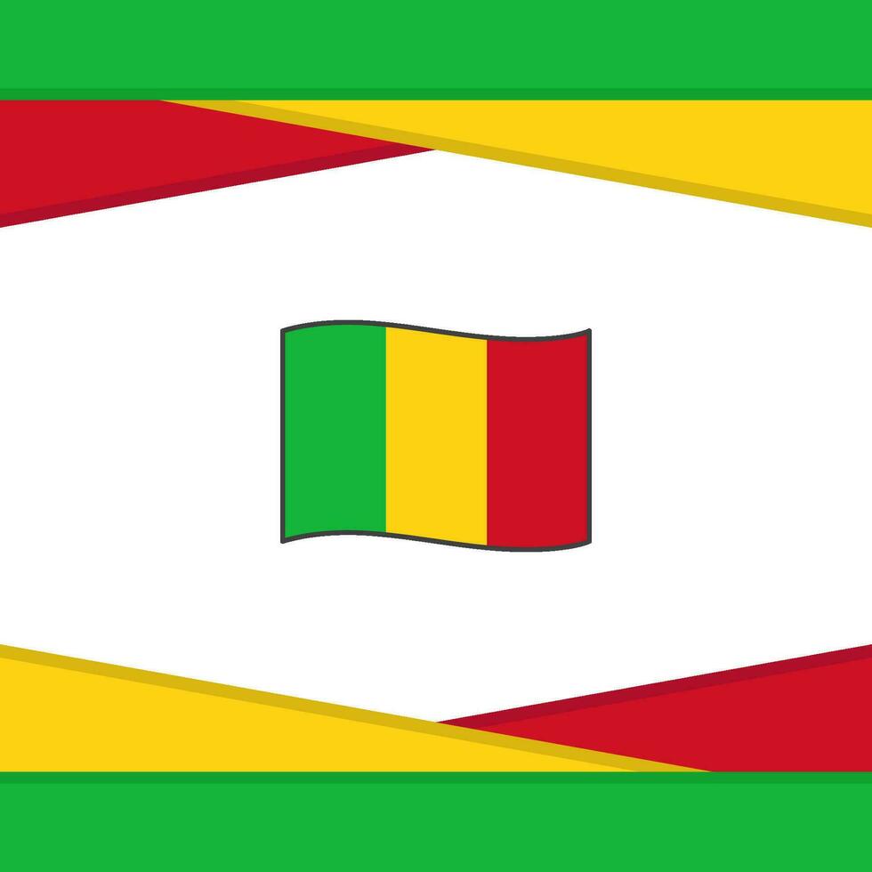 Mali vlag abstract achtergrond ontwerp sjabloon. Mali onafhankelijkheid dag banier sociaal media na. Mali vector