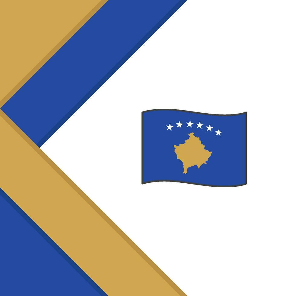 Kosovo vlag abstract achtergrond ontwerp sjabloon. Kosovo onafhankelijkheid dag banier sociaal media na. Kosovo illustratie vector