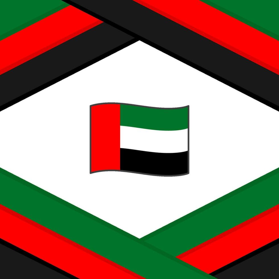 Verenigde Arabisch emiraten vlag abstract achtergrond ontwerp sjabloon. Verenigde Arabisch emiraten onafhankelijkheid dag banier sociaal media na. sjabloon vector