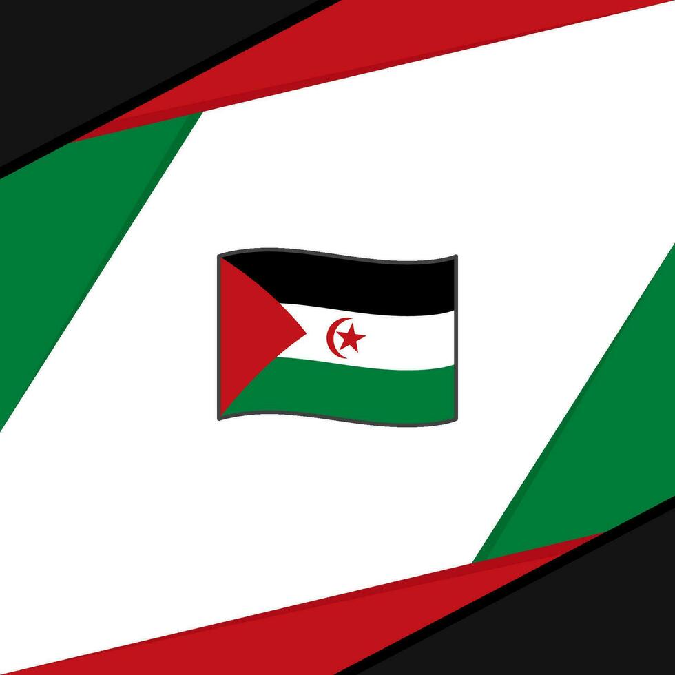 western Sahara vlag abstract achtergrond ontwerp sjabloon. western Sahara onafhankelijkheid dag banier sociaal media na. western Sahara vector