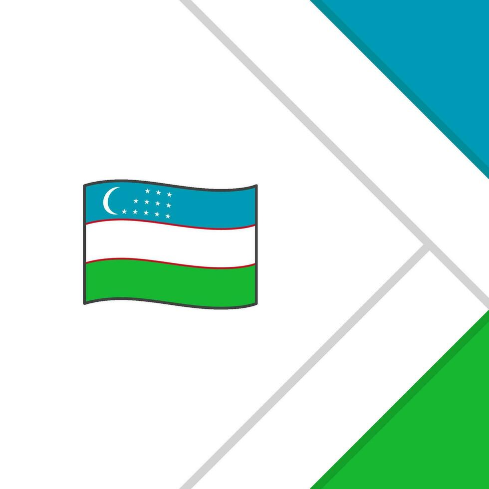 Oezbekistan vlag abstract achtergrond ontwerp sjabloon. Oezbekistan onafhankelijkheid dag banier sociaal media na. Oezbekistan tekenfilm vector