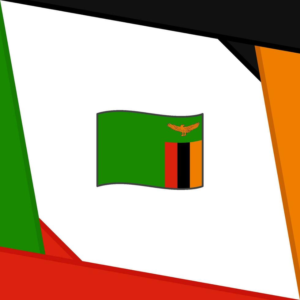 Zambia vlag abstract achtergrond ontwerp sjabloon. Zambia onafhankelijkheid dag banier sociaal media na. Zambia onafhankelijkheid dag vector