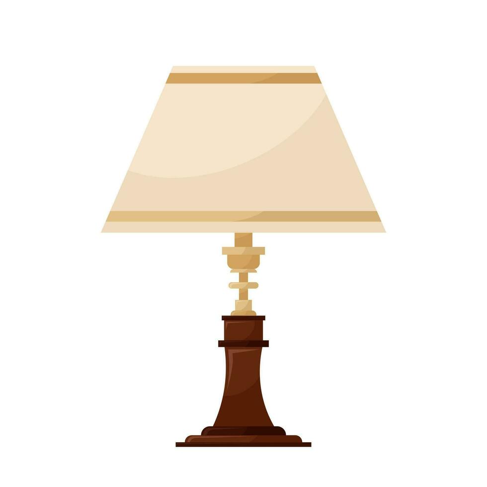 bureau lamp. antiek interieur item. antiek lamp. vector