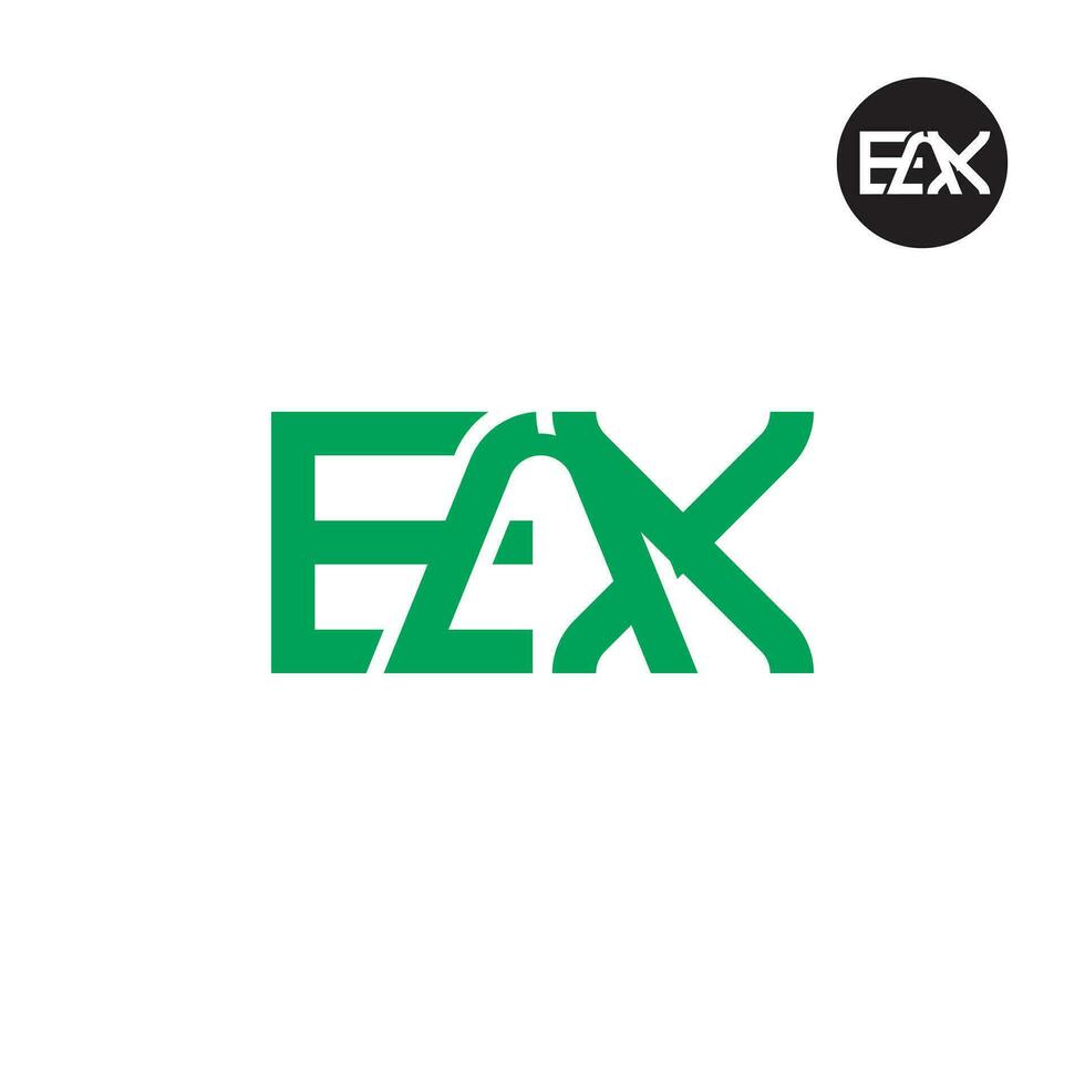 brief eax monogram logo ontwerp vector