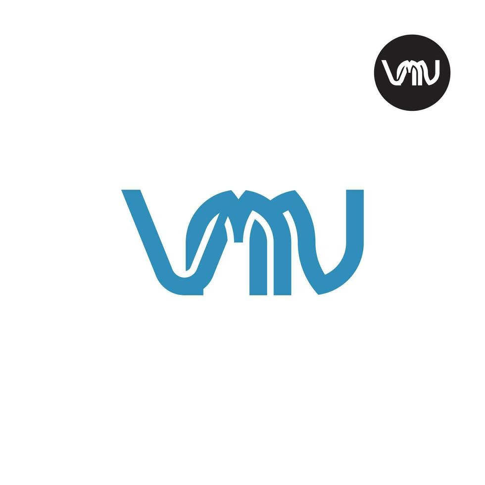 brief vmn monogram logo ontwerp vector