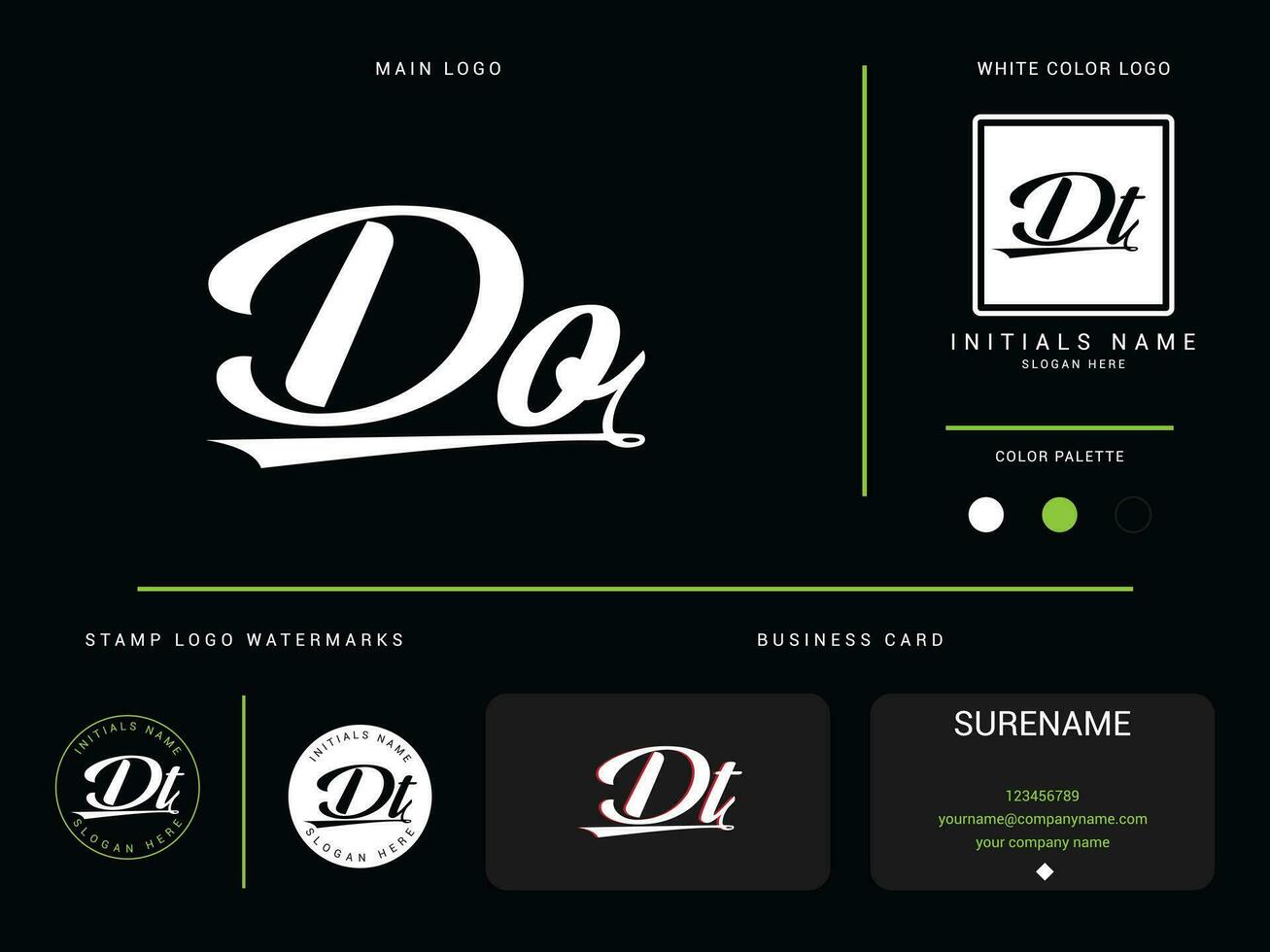 minimalistische Doen logo brief, kleding luxe dt Doen vector icoon voor uw kleding winkel