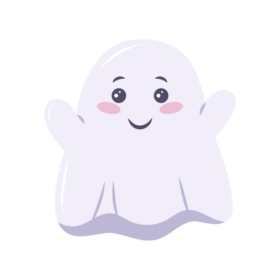 schattig halloween geest. vector illustratie