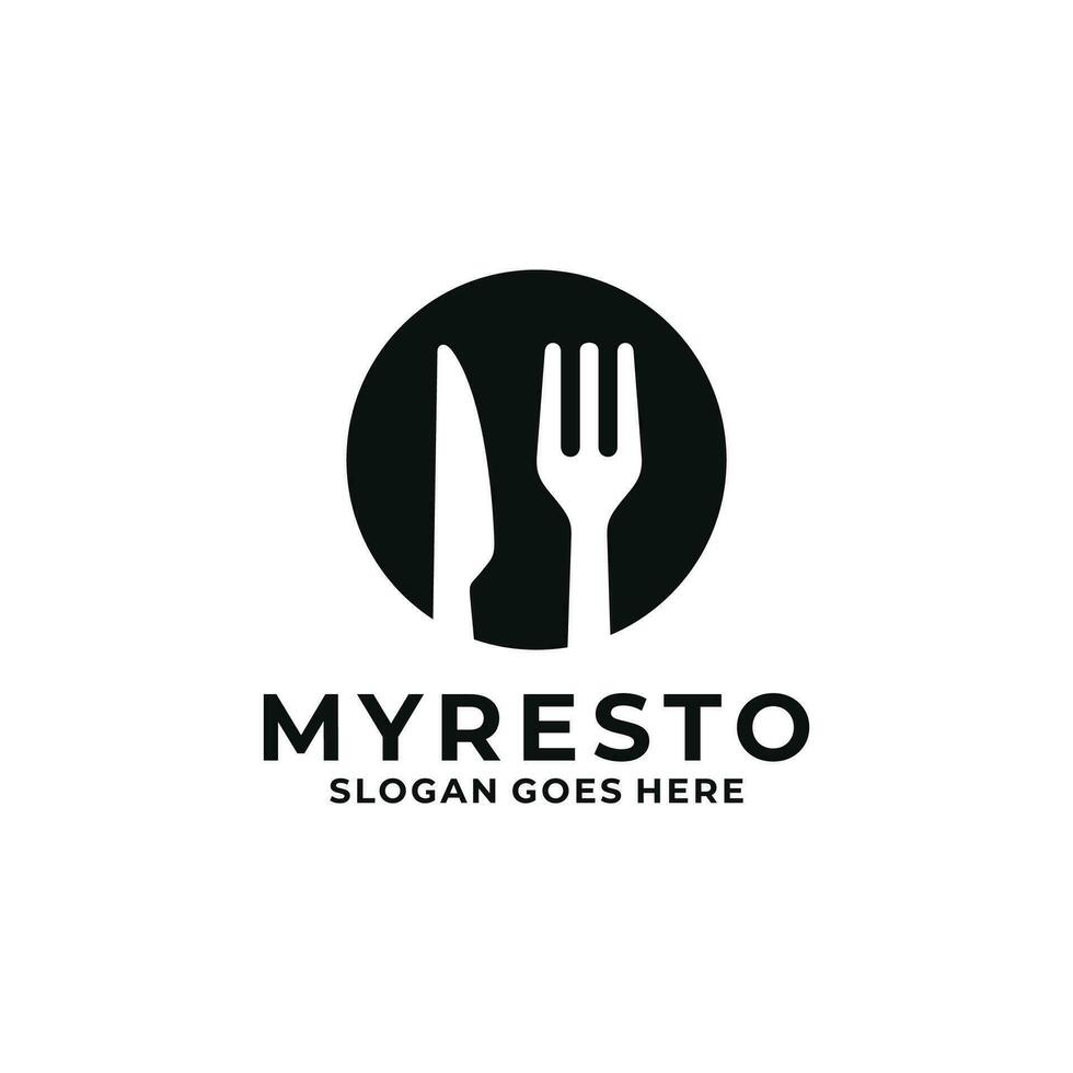 restaurant logo ontwerp vector illustratie