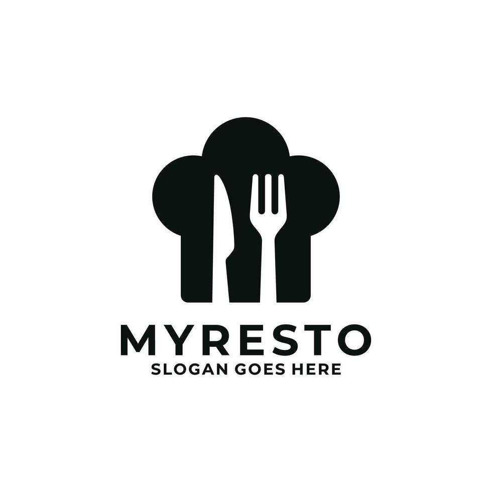 restaurant logo ontwerp vector illustratie