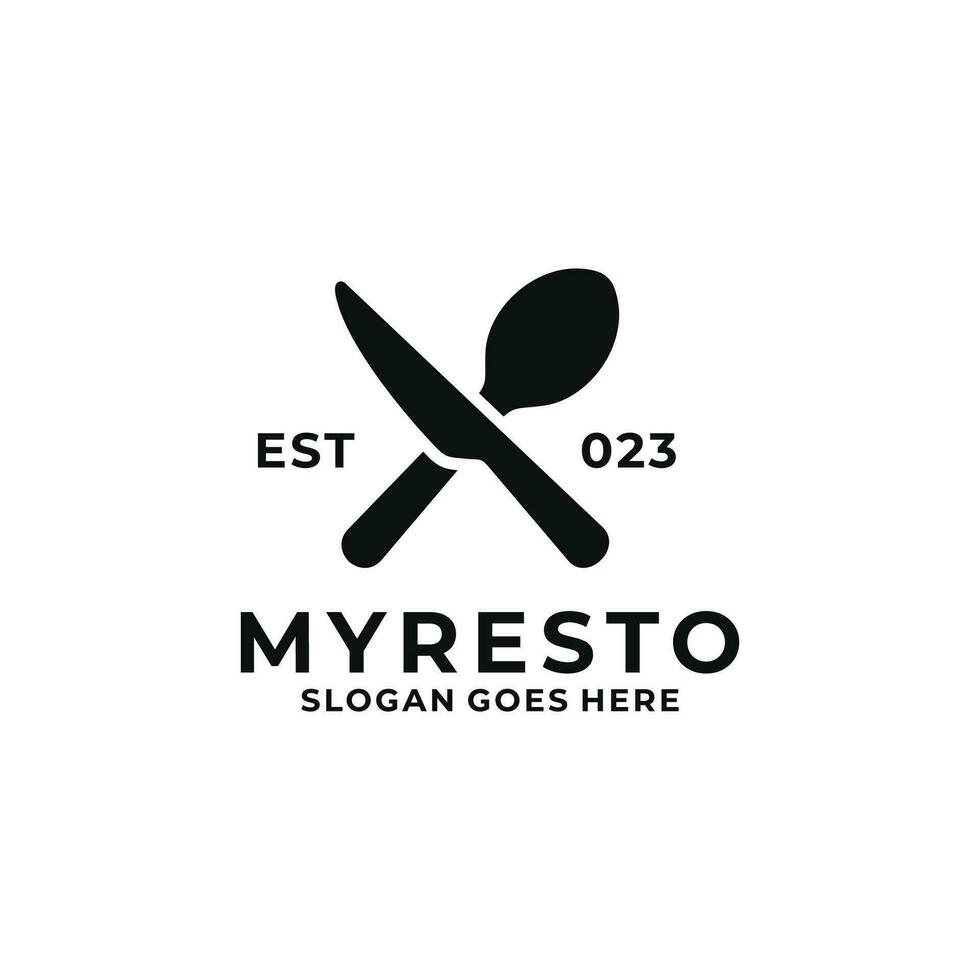 restaurant logo ontwerp vector illustratie