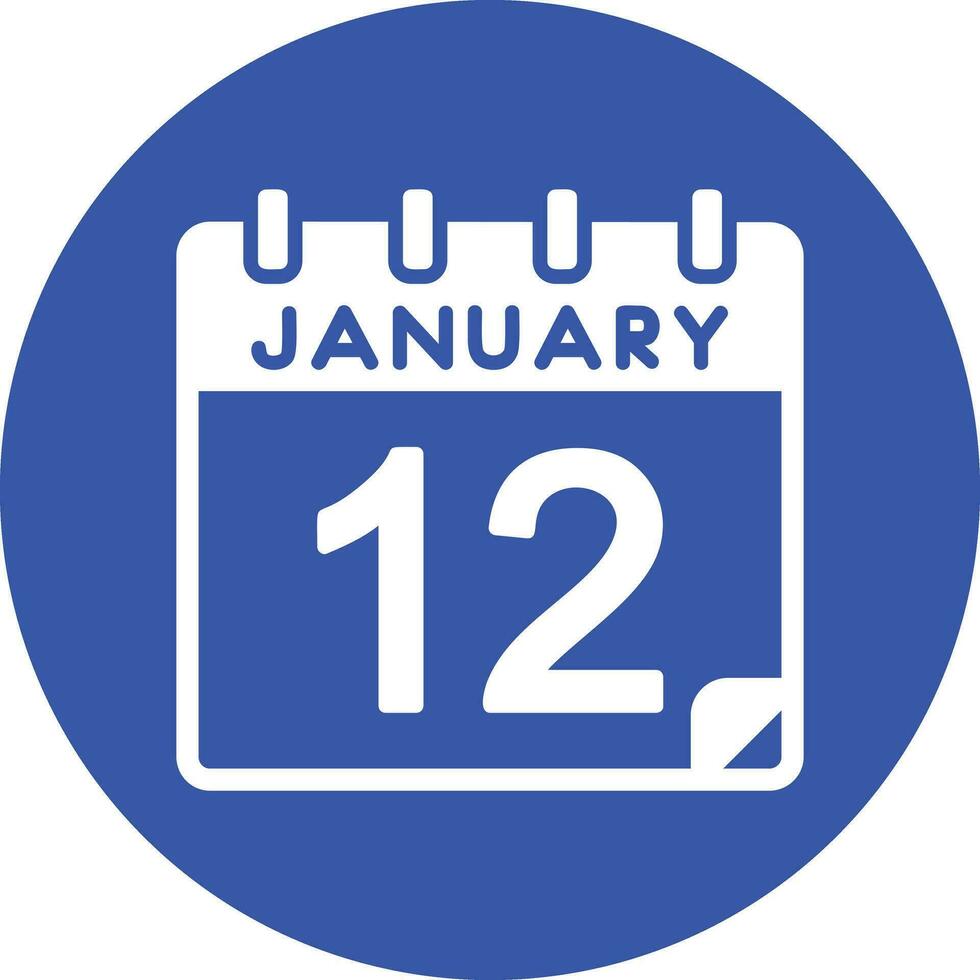 12 januari vector icoon