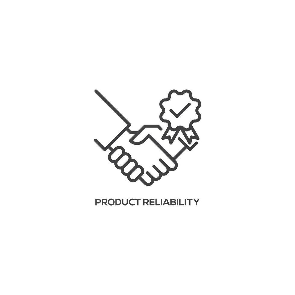 Product betrouwbaarheid icoon, bedrijf concept. modern teken, lineair pictogram, schets symbool, gemakkelijk dun lijn vector ontwerp element sjabloon