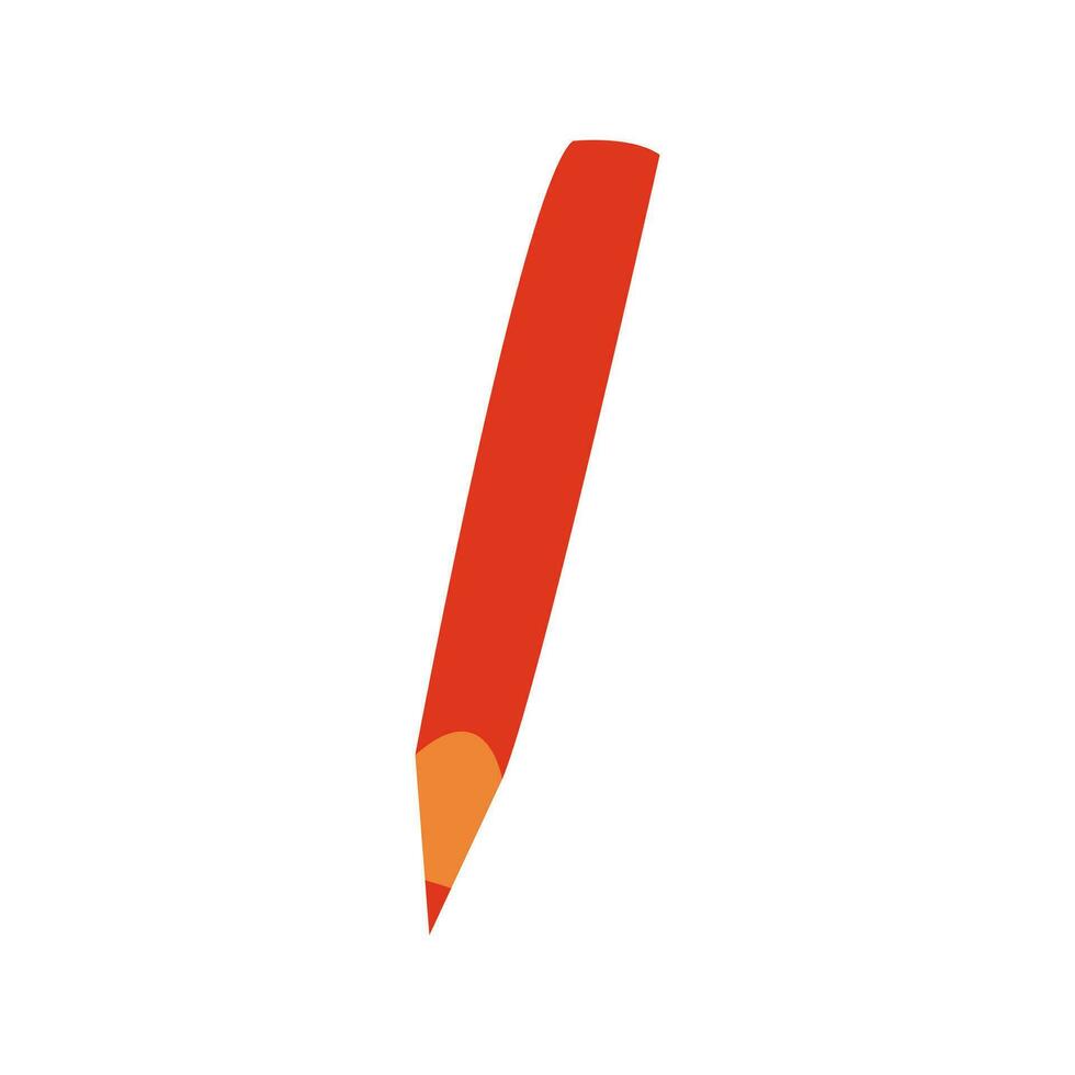 vector rood potlood illustratie