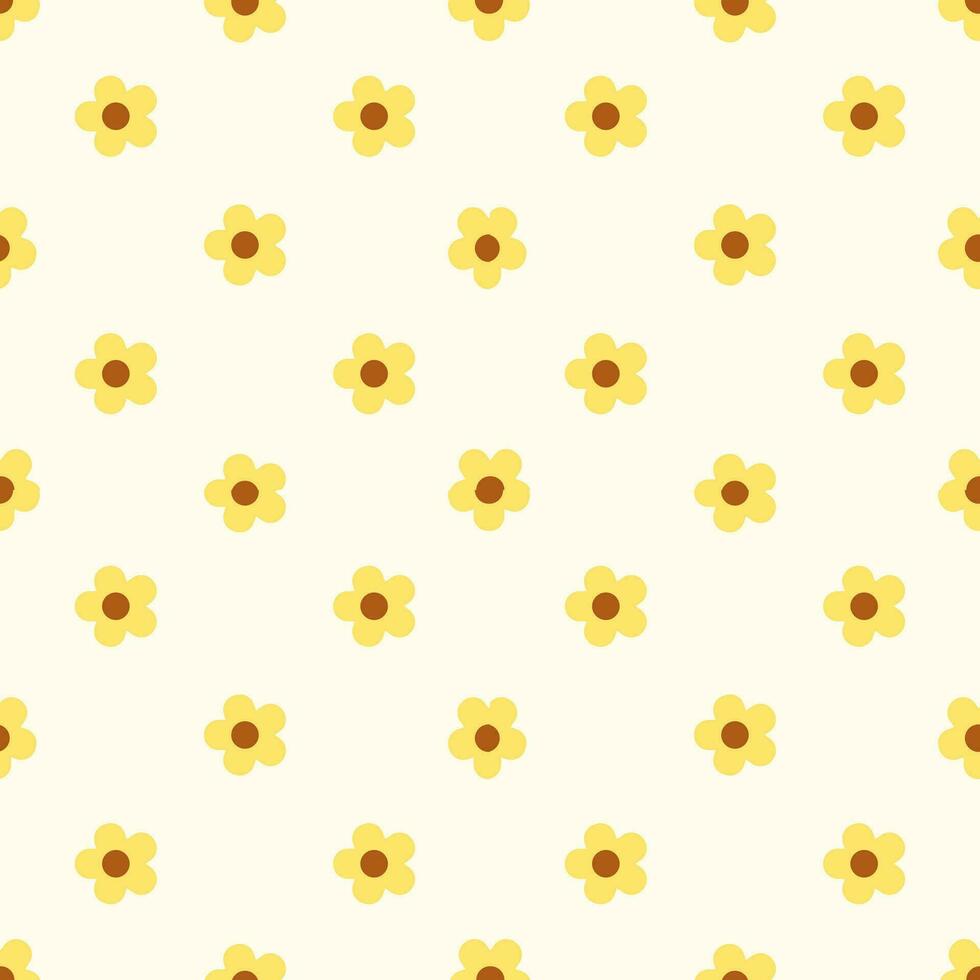 naadloos patroon van zonnebloem, bloemen bloemen vector, wijnoogst stijl achtergrond voor ontwerp, decoratie, papier inpakken vector