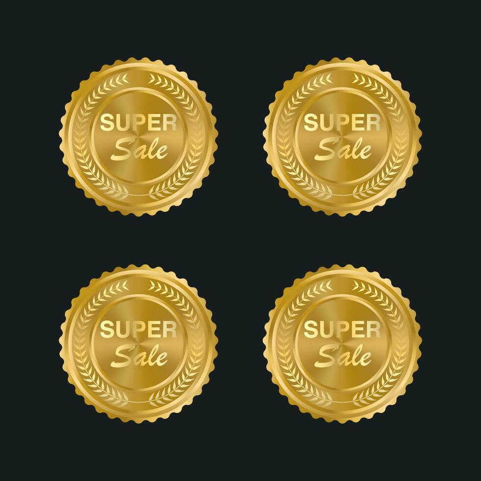 luxe gouden badges en labels premium kwaliteitsproduct vector